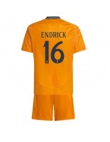 Real Madrid Endrick #16 Vieraspaita Lasten 2024-25 Lyhythihainen (+ shortsit)